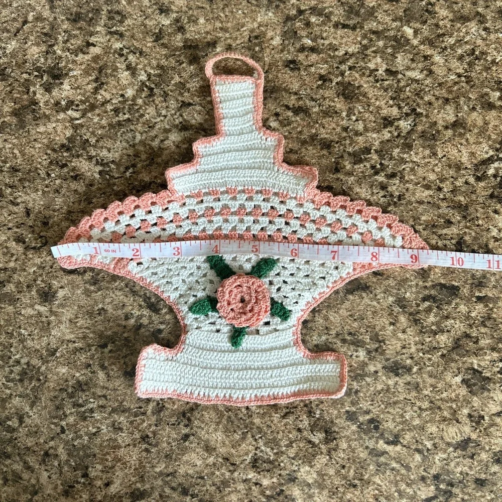 Vintage Crochet Doilie Potholder Hot Pad Kitchen Granny‎ Core Cottage Core